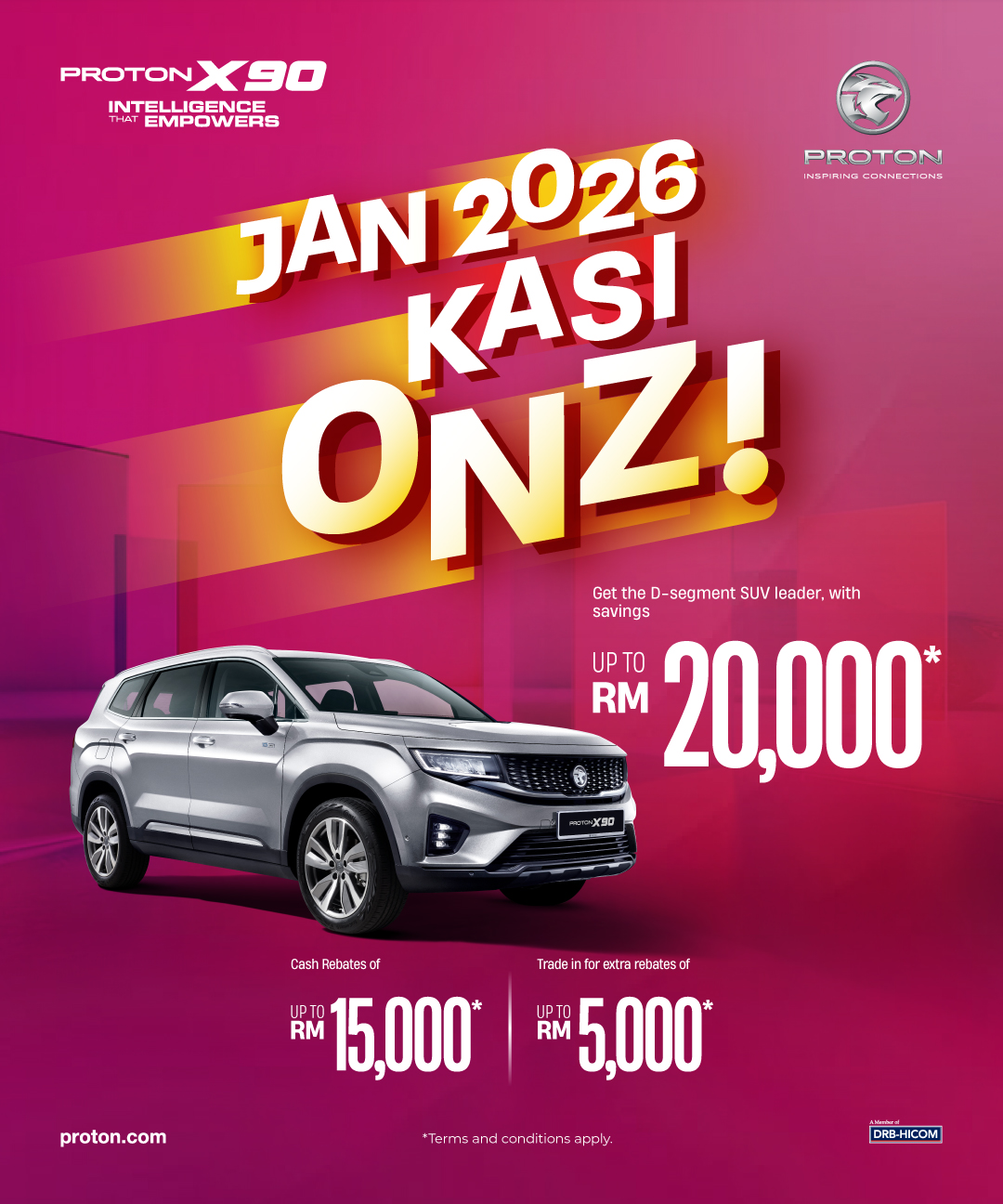 Promosi Proton X90 Jan 2026 - Proton Anggun Rawang